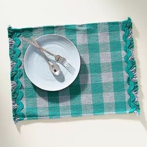 Helana Woven Gingham Placemat By Anthropologie NWT - 4 Available